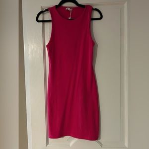 NWT - Zara fitted pink fuchsia dress